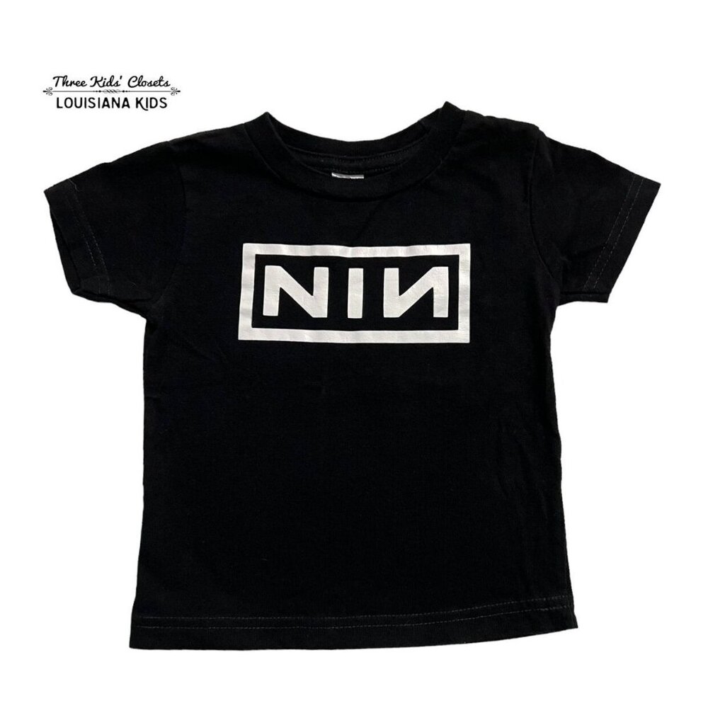 Small Shop 18-24m Black Nine Inch Nails Logo Punk Rock Music Shirt